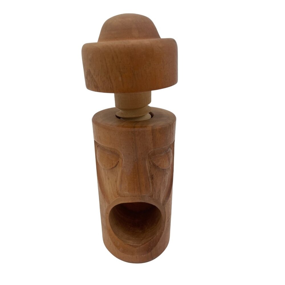Vintage Wooden Tiki Style Nutcracker Christmas Holiday Decor 7"